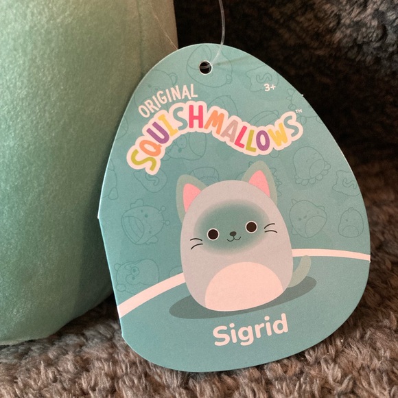 Squishmallows Sigrid Blue Cat 7” - Picture 6 of 12